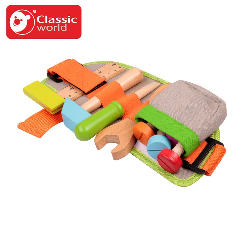 wooden tool belt toy