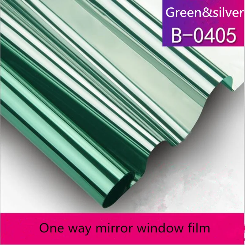 

1.52x10m Green&Silver One Way Mirror Window Tint Reflective Window Film Heat Insulation Window Stickers 60''x33ft wholesale