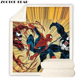 

Funny Spiderman 3D Print Throw Blanket Hero Adult Soft Casual Quilts Bedding Picnic Fashion Brand Office Travel Kids Drop Ship