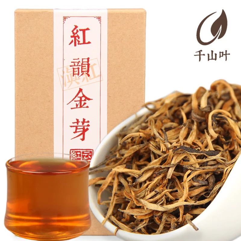 2015 Юньнань Черный Чай Хун Юн Золотой Конг Фу Fengqing Dianhong Один Бутон Изысканной