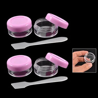 

New 2PCS 10g Plastic Bottles Travel Empty Sample Makeup Container Make Up Cosmetic Bottle Skin Care Lip Balms Pot