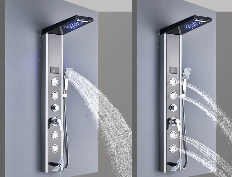 Digital Screen Shower Faucet Single Lever Pandle Bath Digital Screen Shower Faucet Single