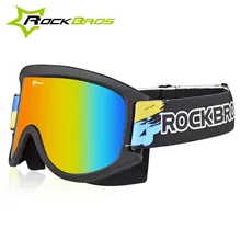 Rockbros Брендовые очки для катания на лыжах и двойной слой ПК линзы UV400 Анти-туман для катания на лыжах и сноуборде очки Для мужчин Для женщин снежные очки