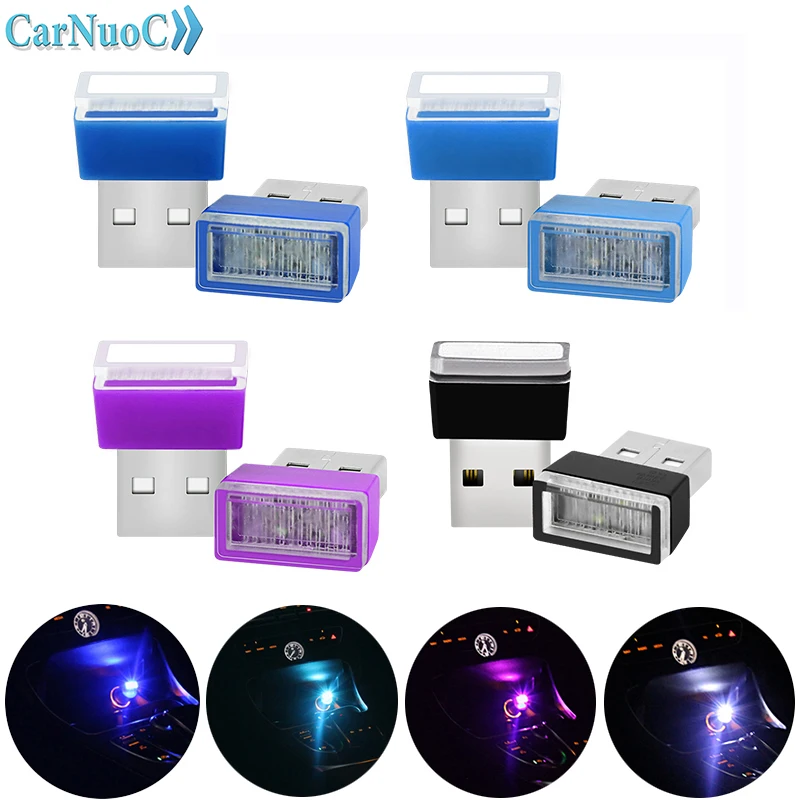 

4pcs/lot Car USB LED Atmosphere Lights Decorative Lamp Emergency Lighting for BMW E46 E39 E38 E90 E60 E36 F30 F30 E34 F10 F20