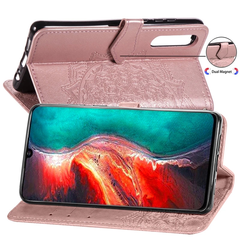 Чехол книжка с 3D цветком для Huawei P30 P20 Lite Y6 Y7 Pro Y9 P Smart 2019 Y5 Prime 2018 Honor 8A 7A 7C V20 Mate 20