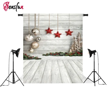 

Christmas Backdrops Wooden Floor Photography Background Photo Studio Vinyl Children Party Photocall 5x7ft