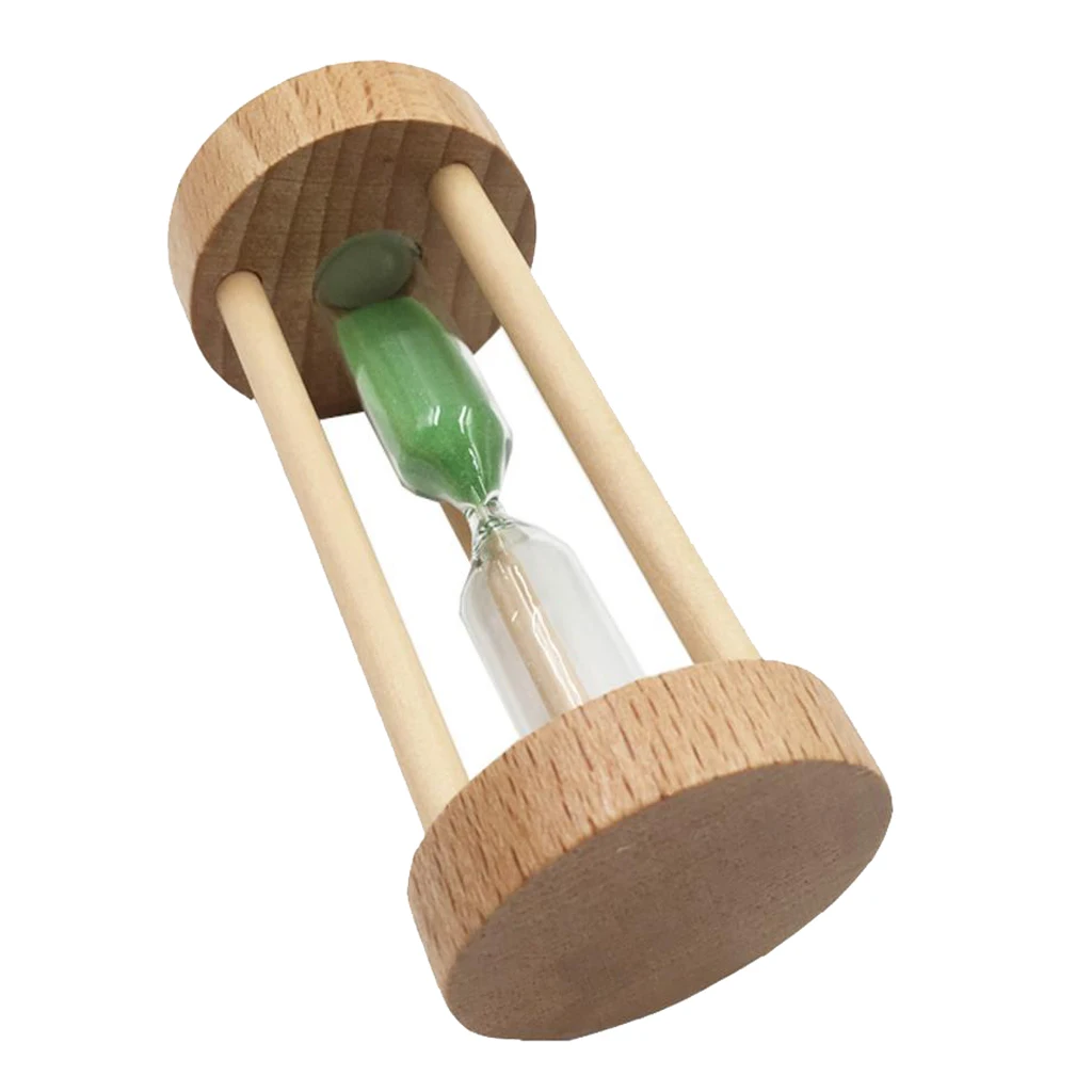 1Pcs 3minutes Wooden Frame Colorful Hourglass Sandglass Sand Clock Timers Kitchen Egg Cooking Timer Counts Watch