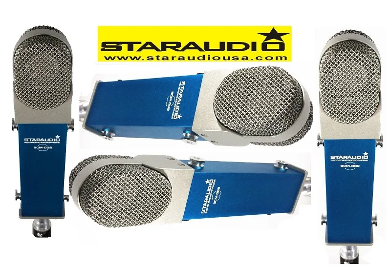

STARAUDIO New Wired Blue Golden Large Diaphragm Phantom  Studio Power Condenser Microphone  SCM-002