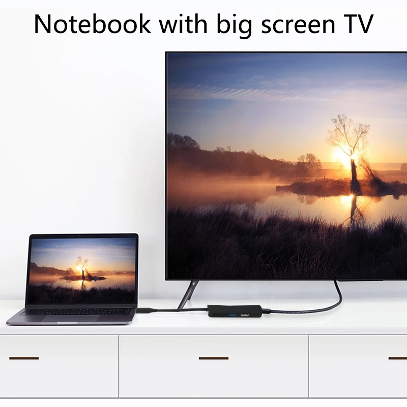 Концентратор Tpye C к микро usb 3 0 2 Hdmi Thunderbolt 4 порта сплиттер адаптер совместимый для