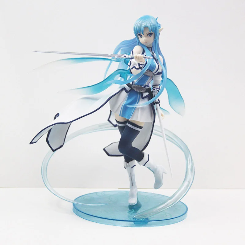 Anime 23CM Sword Art Online Asuna Yuuki Water Spirit Kirito Asuna Figure PVC Action Figure Collection Model kids Toy gifts Anime 23CM Sword Art Online Asuna Yuuki Water Spirit Kirito Asuna Figure PVC Action Figure Collection Model kids Toy gifts