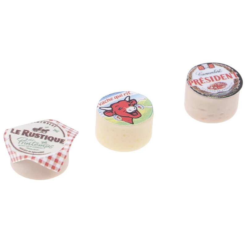 3Pcs Kids Gift Mini Cheeses for 1/12 Scale Dollhouse Simulation Miniature Kitchen Food Living Room Decoration Children Kids Toys