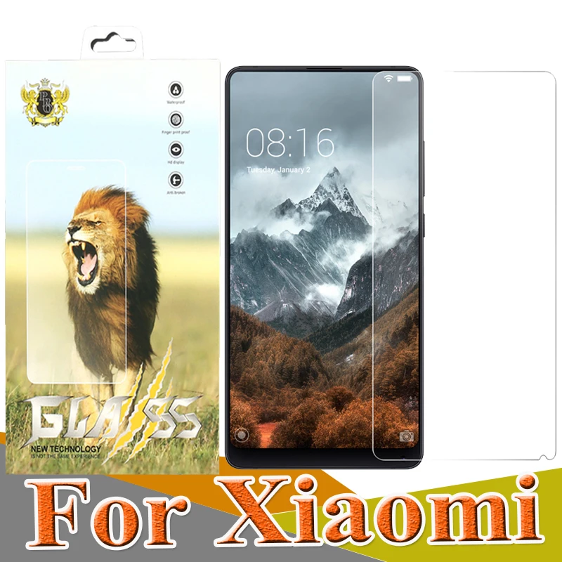 1000 шт 2.5D защитное закаленное стекло для Xiaomi Note Mix Max 3 F1 Play Go упрочненная Защитная пленка для экрана с новой коробкой