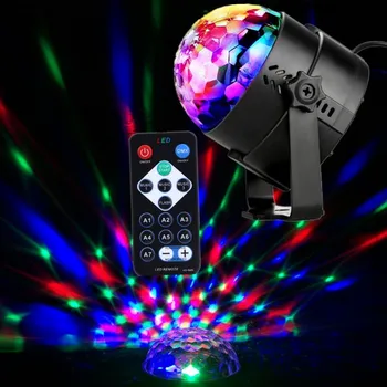 

Sound Activated Disco Lights Rotating Ball Lights 3W RGB LED Stage Lights For Christmas Home KTV Xmas Wedding Show Pub