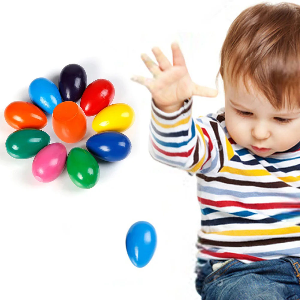 

Non Toxic Educational Kids Children Toddlers Crayons Egg Shape Round Grip Drawing Paint Washable Finger Stackable
