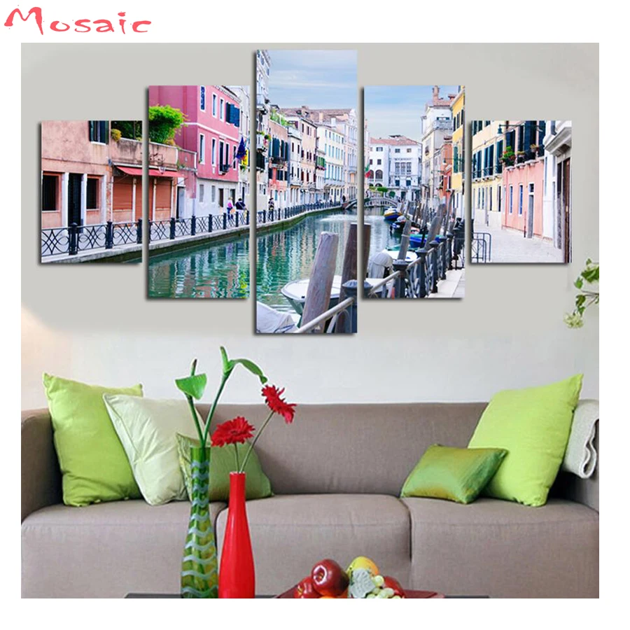 

Free shipping"beautiful town scenery"Multi-pictures,Diamond painting Cross Stitch,Diamond Embroidery Mosaic diamond home decor