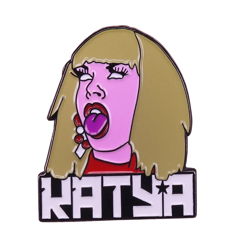 

Katya pin RuPaul's Drag Race brooch super-cute drag queen badge queer gay pride LGBT jewelry WOW presents