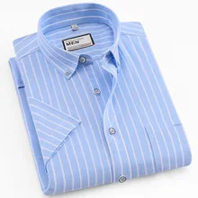Для мужчин с короткими рукавами для мальчиков обычные солидные рубашки подходящие платья и рубашки единичные нагрудный карман хлопок Smart Повседневное мужской свитеры с пуговицами рубашки с длинным рукавом