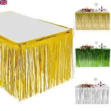 Британская бахрома кисточка настольная юбка фольга летние пляжные вечерние металлические украшения