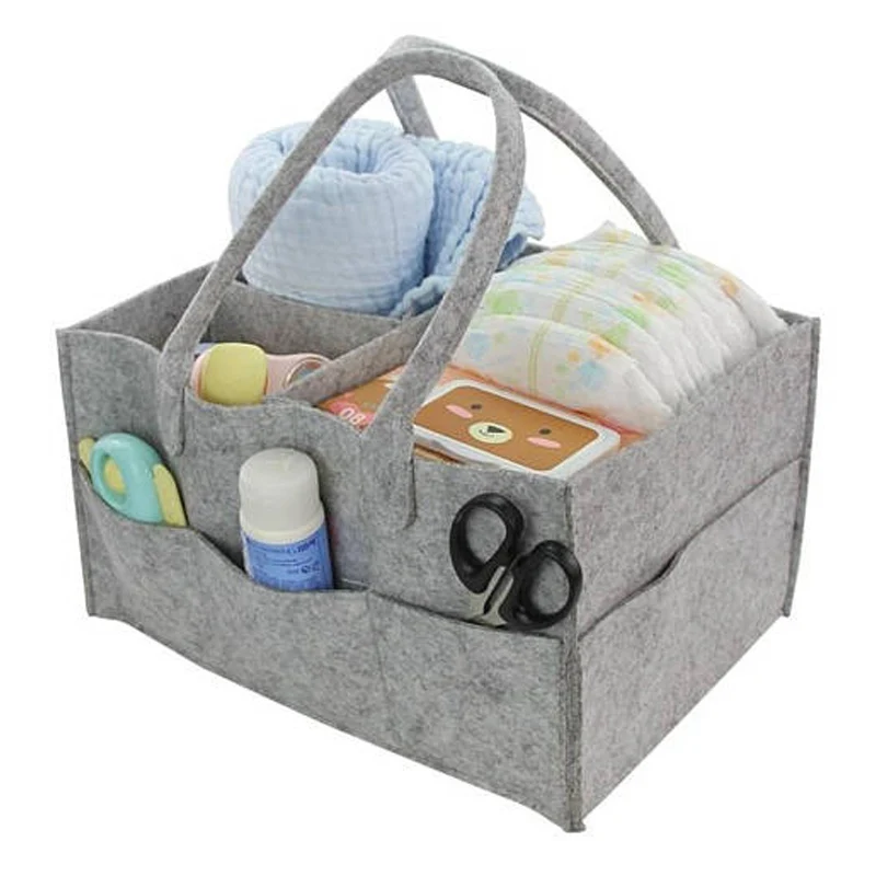  Baby Diaper Organizer Felt Bag/ changing bag hand-stiched with felt C007