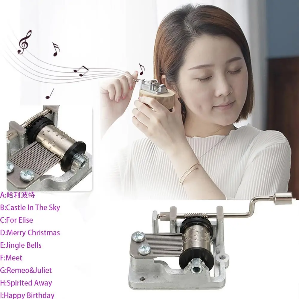 1pcs Funny Hand Crank Movement Music Box Baby Toy Birthday Xmas Gift