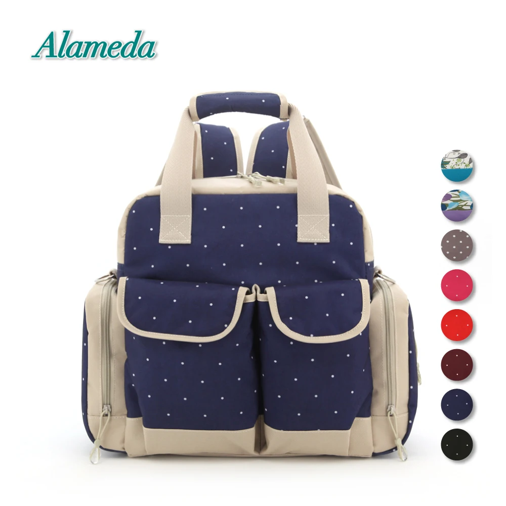 

Alameda Diaper Bag Backpack Large Capacity Mummy Maternity Tote Bag with Baby Stroller Straps for Baby Care Travel Outdoors