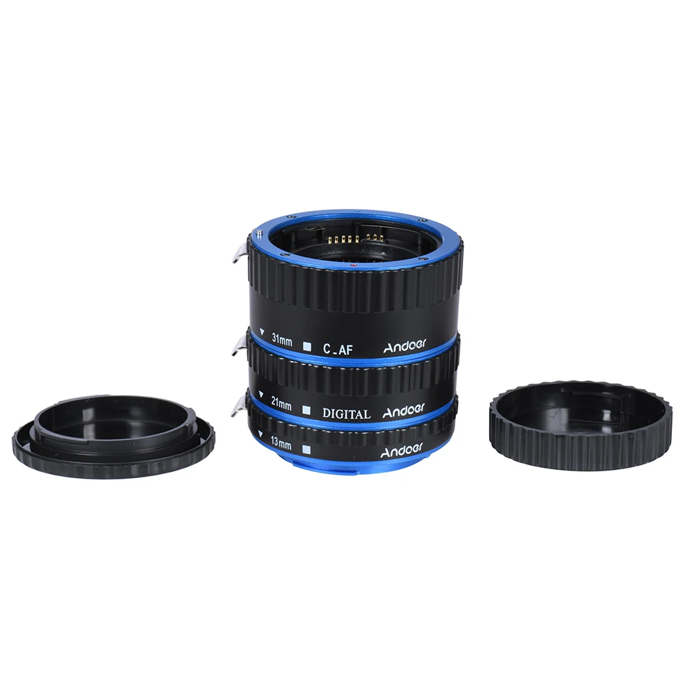 Andoer цветное металлическое TTL Автофокус AF макро Удлинительное Кольцо для Canon EOS EF S