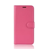 Розовый Bookcover For Oneplus6T Luxury Leather wallet Cases for 1+7 Pro Cover heavy duty shockproof cover for oneplus7 30pcs DHL Free - Цвет: Розовый