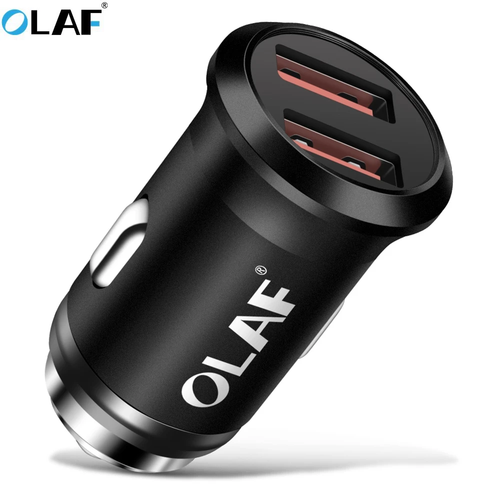 OLAF 2 Port Universal Mobile Phone Car USB Charger for iphone 8 7 Car