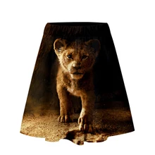 Женские юбки с 3D принтом «Король Лев», модная уличная короткая юбка,, Повседневная летняя одежда