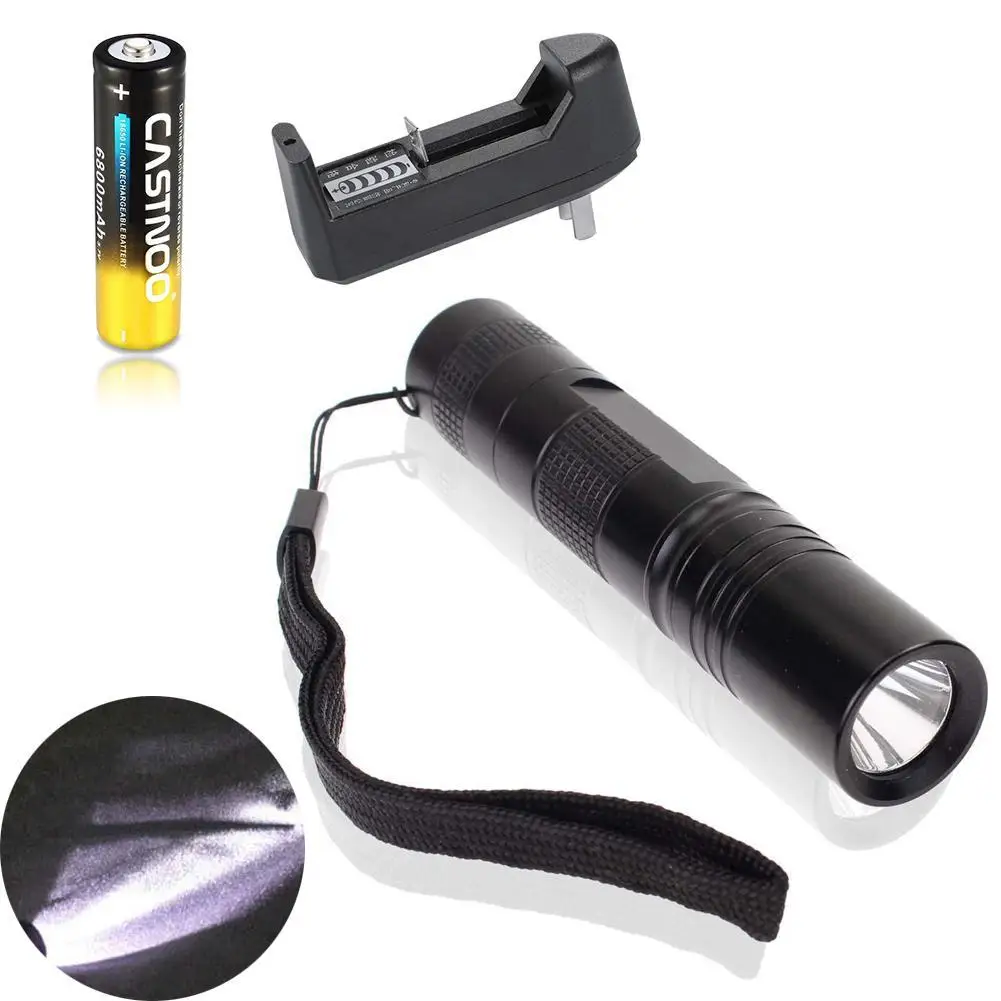 

CASTNOO Adjustable Q5 2000 Lumens 18650 LED 3 Modes Mini Flashlight Torch Light with 3.7v Battery