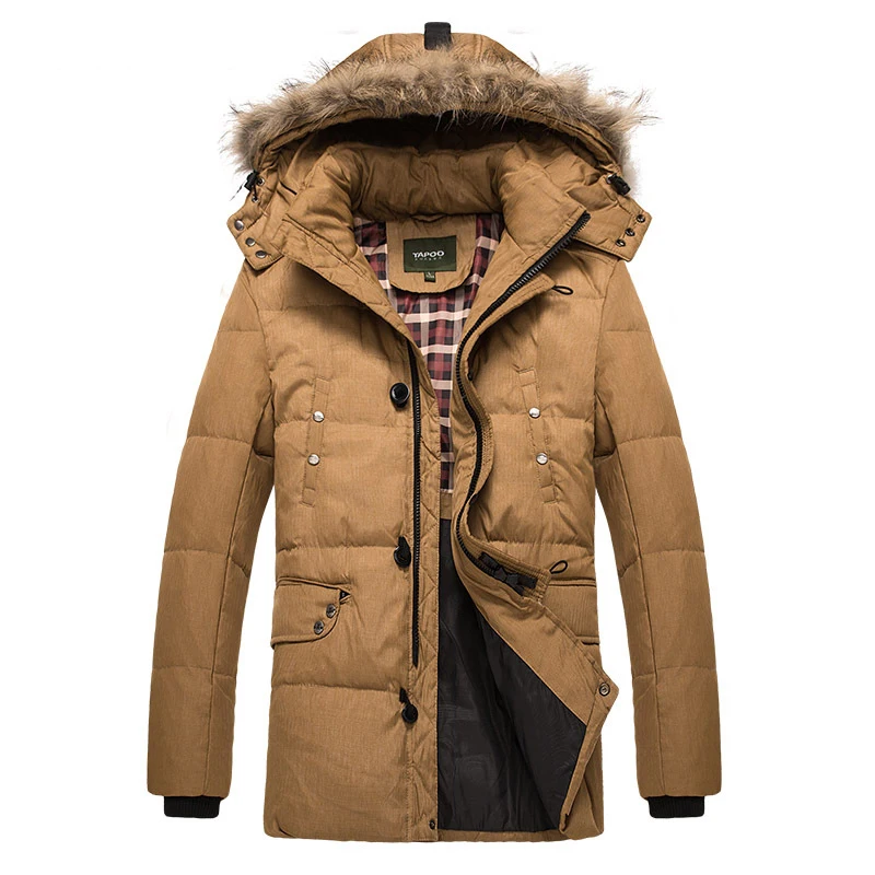 

Brand Winter Down Jacket Men Parkas Down Coat White Duck Down Jacket Men Windbreaker Fur Hooded Jaqueta Masculina Size M-3XL