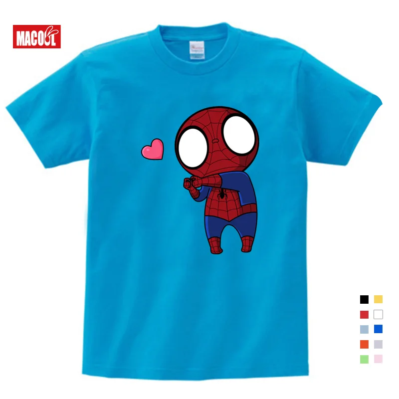 

Novelty Fashion Boys' Spiderman Ironman Captain America T shirt Summer Short Sleeve Superhero Tee Kids Cotton tshirt 3T-9T YUDIE