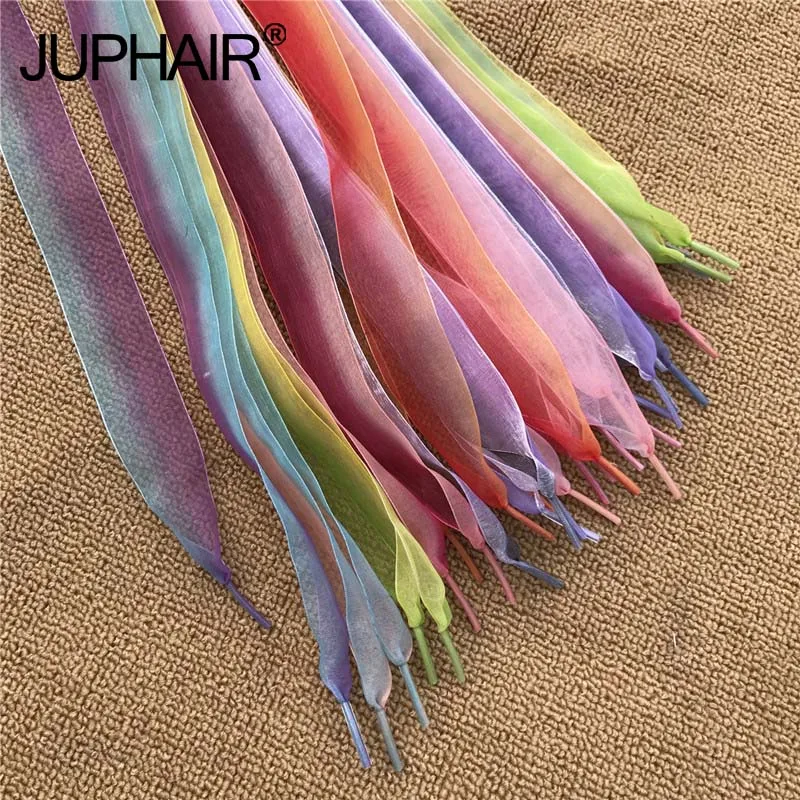 

1 Pair Shoelaces Gradient Silky Transparent Beautiful Transparent Laces Leisure Special Laces Shoelaces Personality Style Canvas
