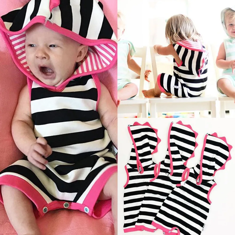 Newborn Cute Baby Jumpers Hooded Rompers Unisex Infant Clothes Cotton