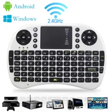 Russian/Spanish/Arabic English Multi-touch i8 Mini Keyboard 2.4G Wireless Gaming Air Fly Mouse For Android TV Box