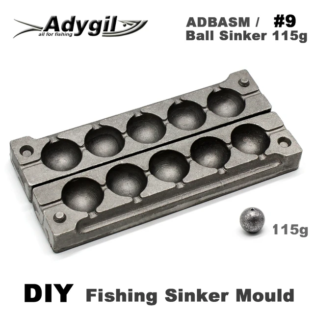 Adygil DIY Fishing Ball Sinker Mould ADBASM/#9 Ball Sinker 115g 5