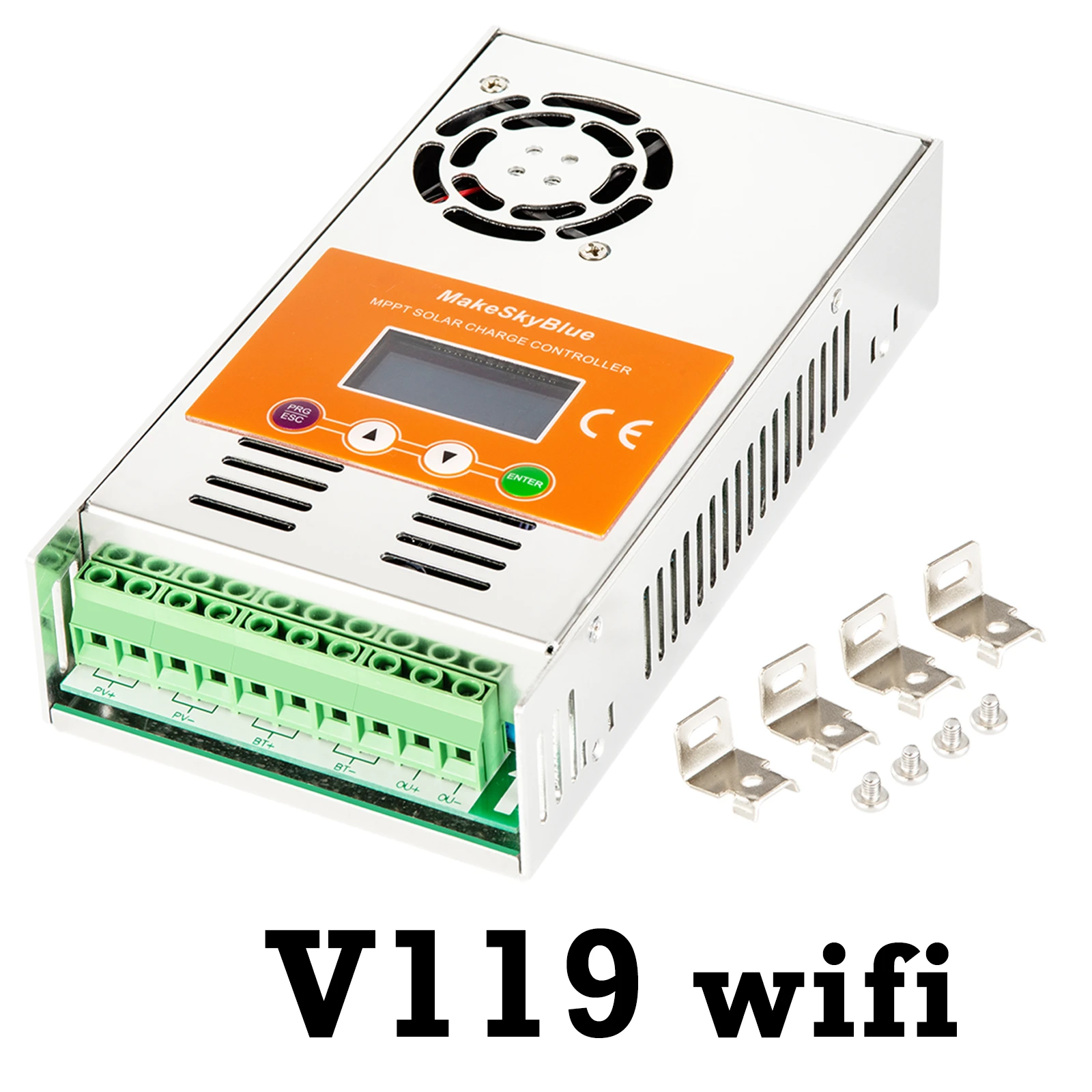 Makeskyblue Mppt Solar Charge Controller Version V119 30a 40a 50a 60a Lcd Display Parameter Adjustable Wifi App Connection Solar Controllers Aliexpress