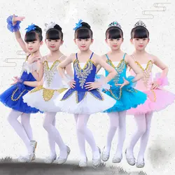 Профессиональная балетная пачка балерина платье Дети Производительность форма для гимнастики для девочек Одежда для гимнастики Ballett
