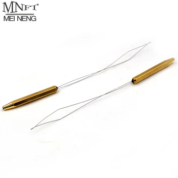 

MNFT 1PCS Extra-long Brass Bobbin Threader Fly Tying Tool Half Hitch Handle Tool Fly Fishing Thread