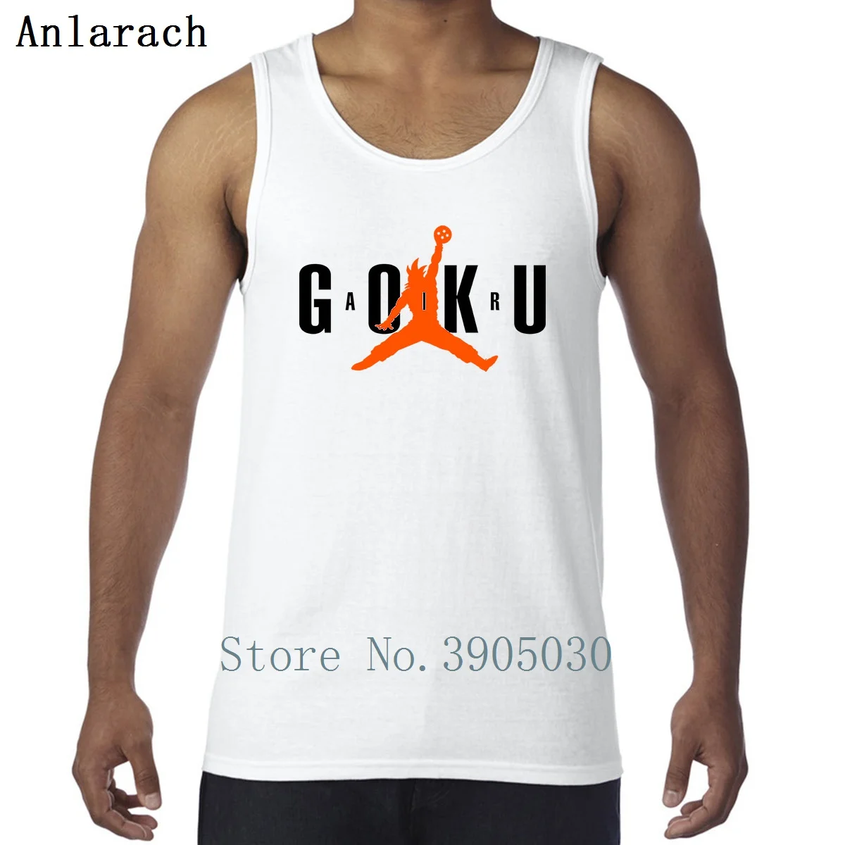 Жилет Air Goku с графическим рисунком облегающий комический на бретельках для