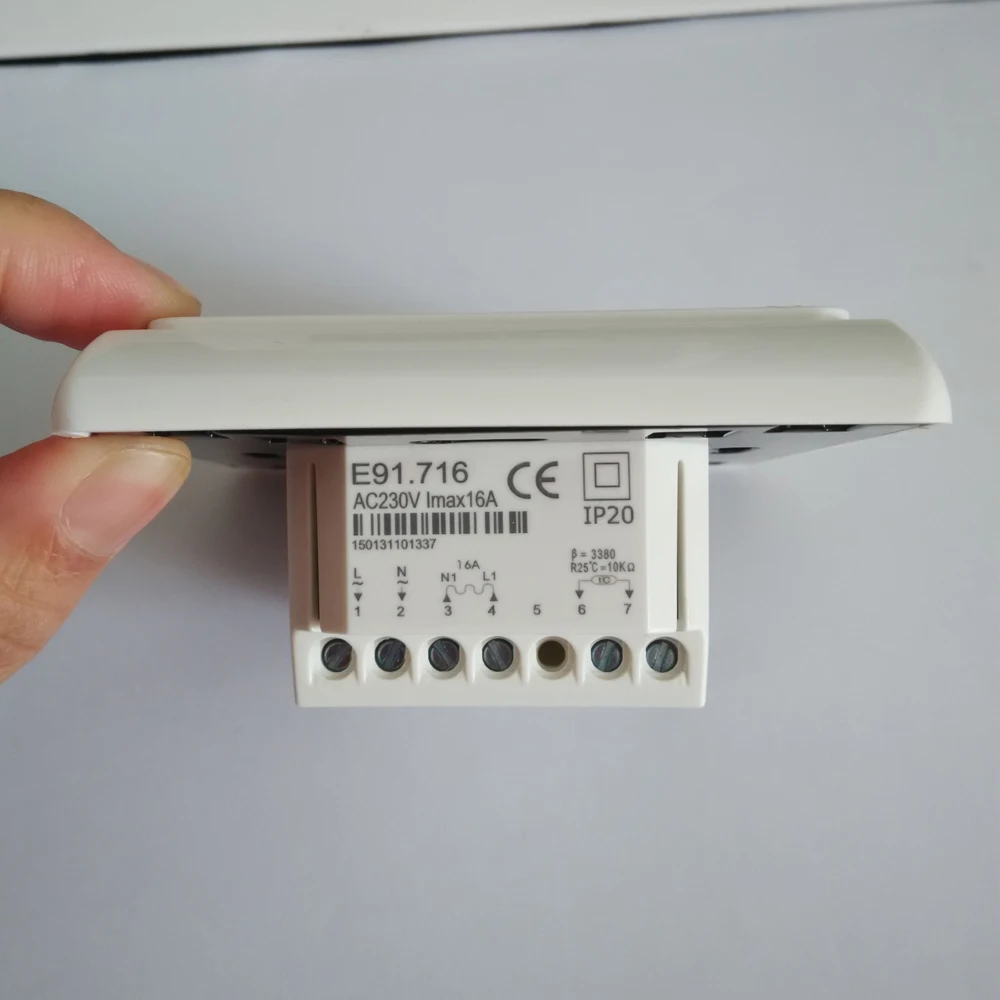Термостат для теплого пола M9(E91) 16 А с сенсорным экраном и датчиком 3 м|thermostat with