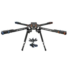 Таро FY650 3 K чистого углеродного волокна складной 650 мм FPV Quadcopter кадров TL65B01 с 2 материнская плата TL68A00 Бесщеточный Gimbal T-2D