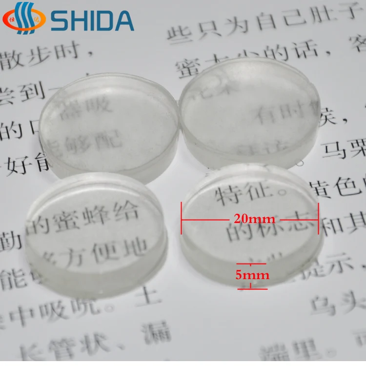 50Pcs High Clear Anti Slip 20mm*5mm Self-Adhesive Plain PVC Rubber Bumpers Feet Pads Shock Absorber for Cabinet or Glass Table |