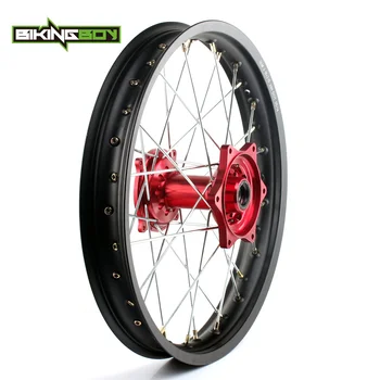 

BIKINGBOY 19" Supermoto MX Motocross Rear Wheel Rim Red Hub 36 Spokes for Honda CR 125 250 R 02-13 CRF250R 04-13 CRF450R 02-12