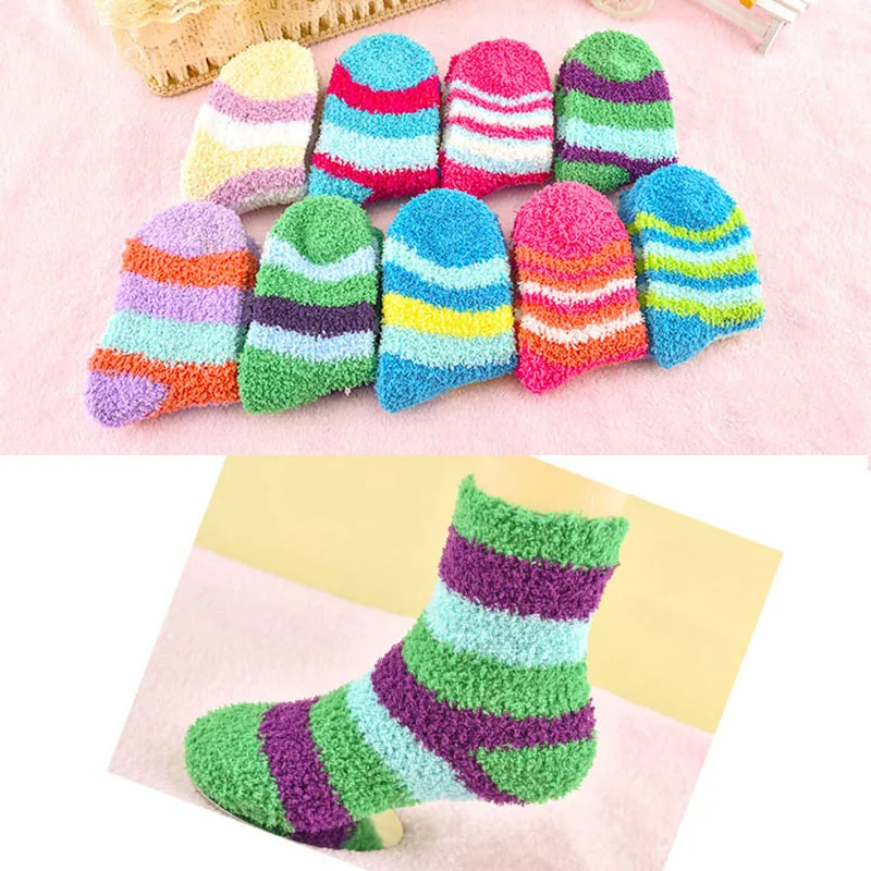 Коралловый флис Носки для новорожденных детей для детей, для маленьких девочек и мальчиков, зимние носки теплые, мягкие хлопковые носки для маленьких детей носки Skarpetki От 0 до 3 лет