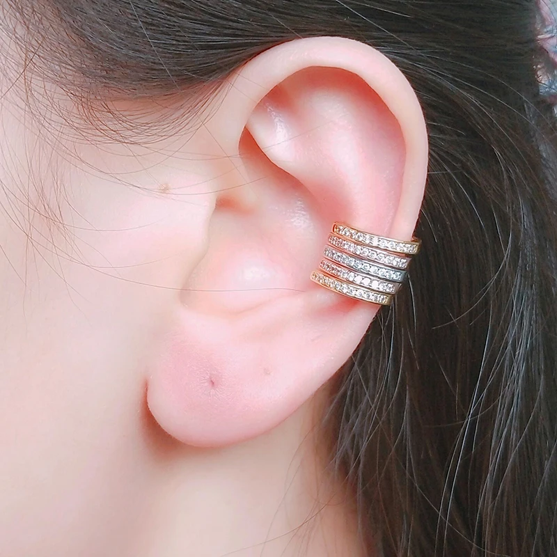 

UILZ New Cubic Zirconia Clip on Earrings for Woman Exquisite Simply Style All Match Ear Clip Jewelry Accessories Gift UEL3020