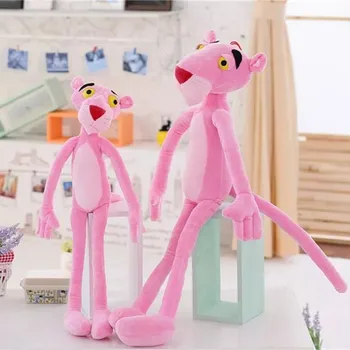 

1pc 36 cm High Quality Cute Pink Naughty Leopard Pink Panther Plush Stuffed Toys Baby Kids Doll Brinquedos Free Shipping