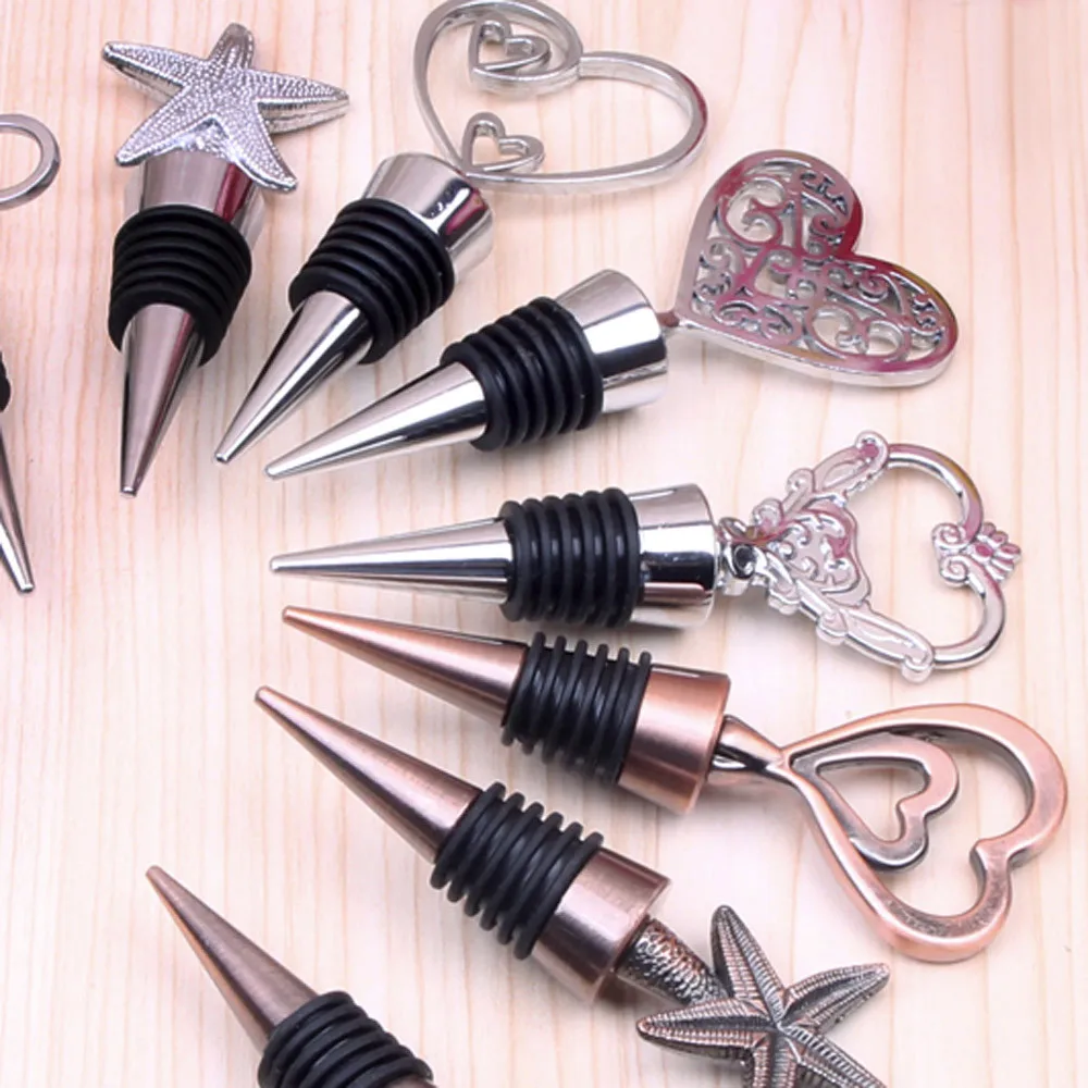 

Wine Stopper Crystal Wine Champagne Bottle Stopper Zinc Alloy Vacuum Sealed Wedding Gift Wine Pourer Stopper Dropshipping L4
