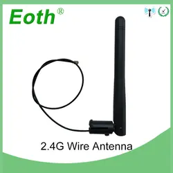 2 шт. 2,4 антенны GHz 5dBi RP-SMA женский 2,4 г Wi-Fi антенна 2,4 ГГц антенна маршрутизатор + 21 см PCI U. FL IPX помощью соединительного кабеля