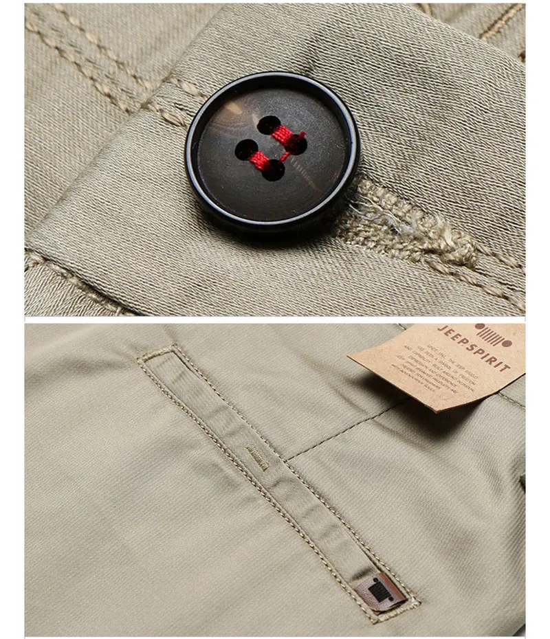2019 Summer Autumn JEEP Brand Casual Suit Pants Straight Style Lyocell Men's Casual Mid Waist Cotton Pants Fashion Trousers (3)